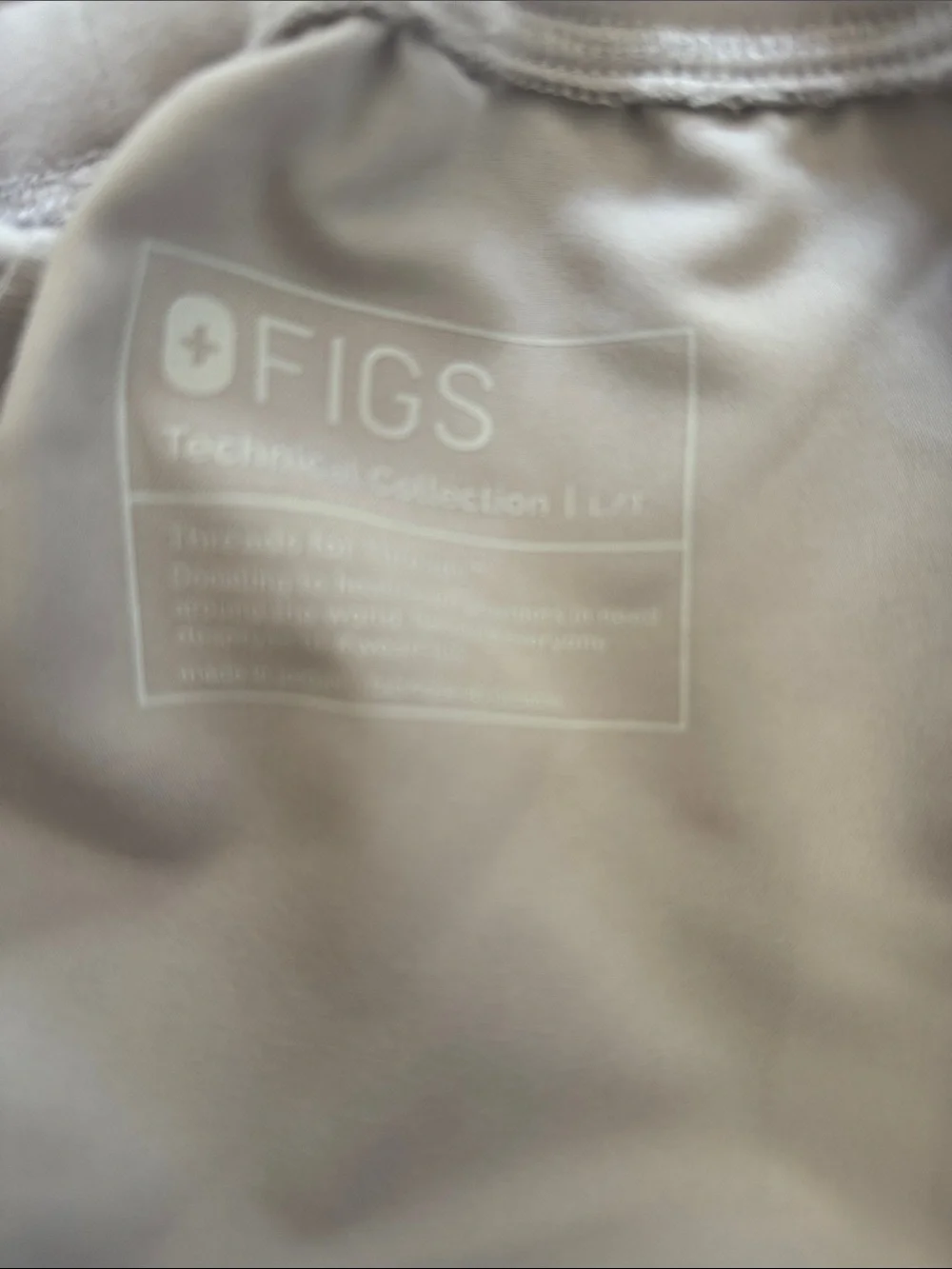 Figs Light Gray Joggers with Teal Drawstring sz L